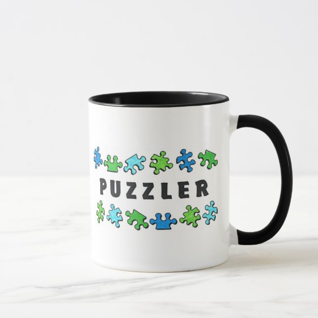 Puzzler mit Puzzlespielstücken Tasse (Rechts)