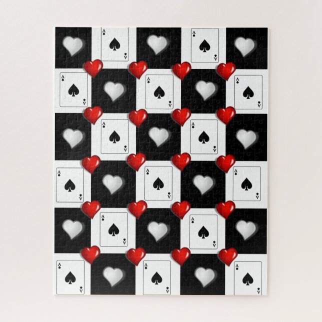 Puzzles Ace Spades, Kartenspielen, Herz (Vertikal)