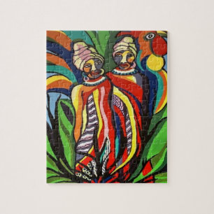 Puzzles Afrikanische Frauen Papageien