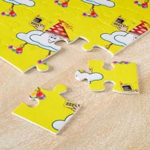 Puzzles Assorted Colors Yellow IPhone Text Cloud