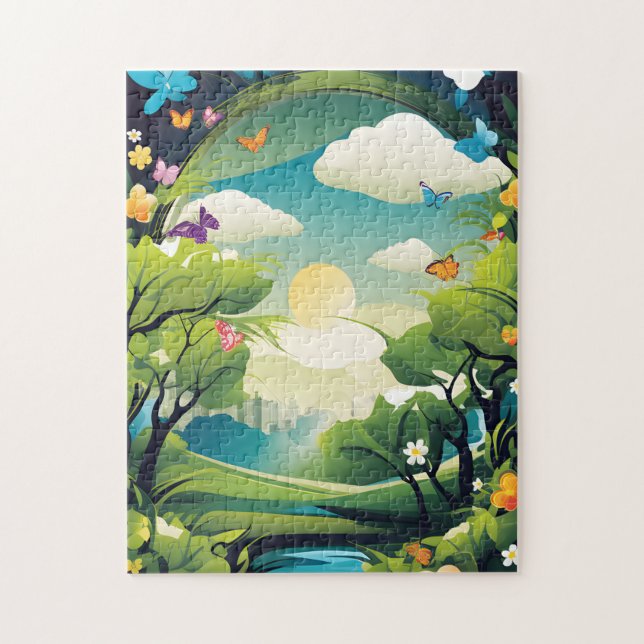 Puzzles aus der Sommerlandschaft (Vertikal)