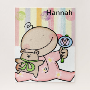 Puzzles Baby Girl Pastel Stripe