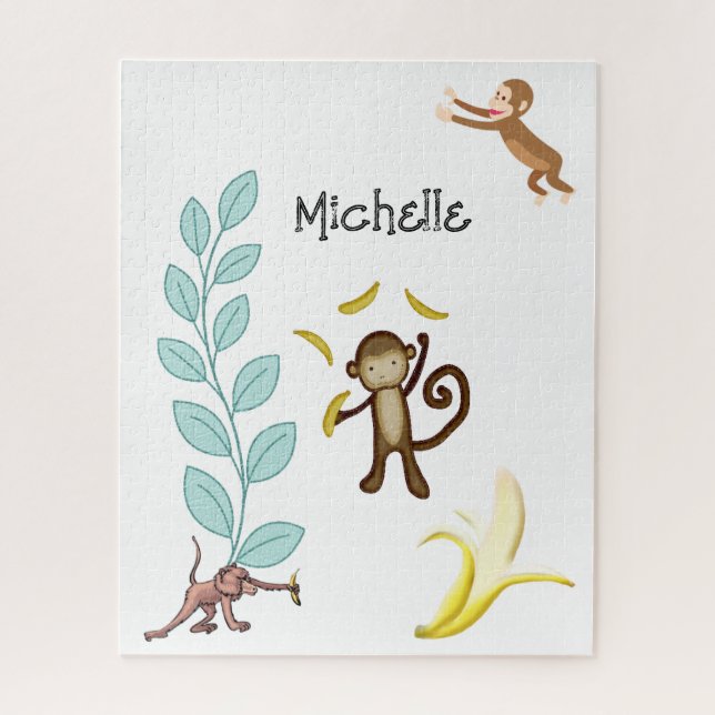 Puzzles Bananes Singes Feuilles (Vertical)