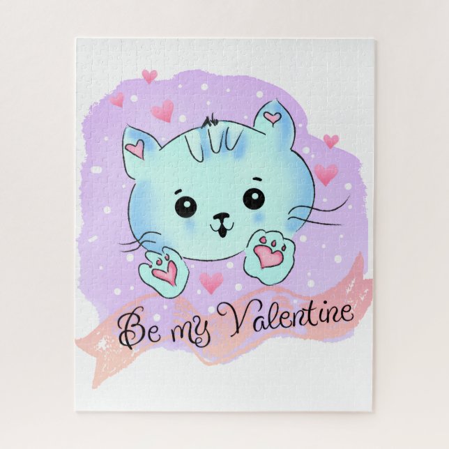 Puzzles Be Mine Hearts Happy Valentine's Day   (Vertikal)