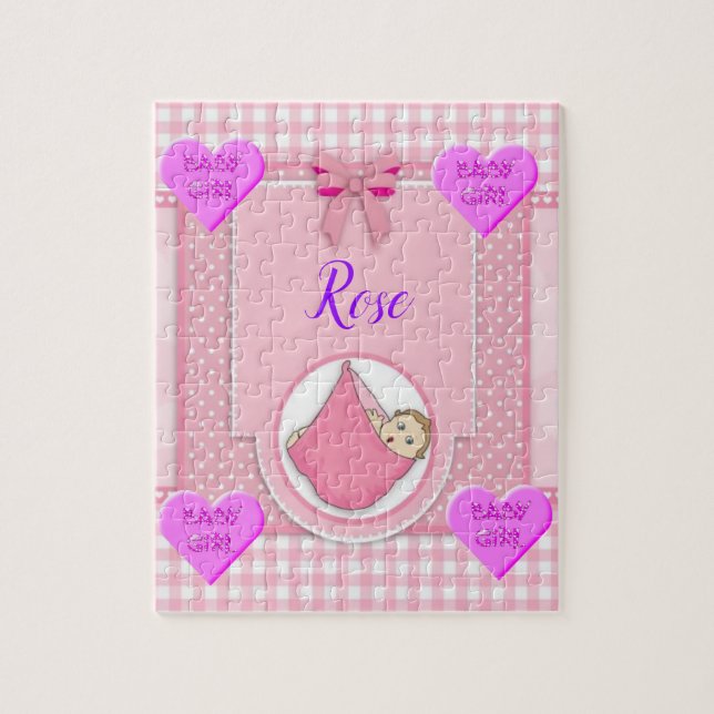 Puzzles Bébé Fille rose (Vertical)