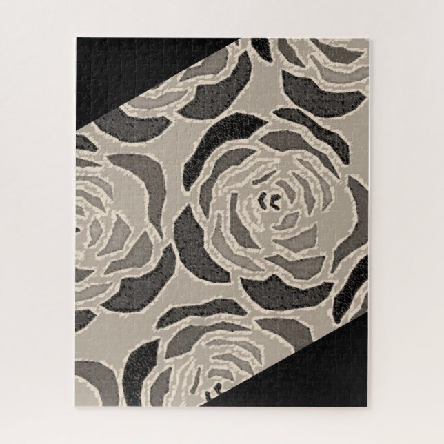 Puzzles Black Sepia Motif (Vertical)