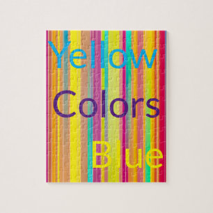 Puzzles Blau gelbe Farben Heller Streifen