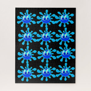 Puzzles Blue Spritzer Paint