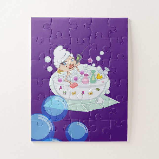 Puzzles Bubble Bath Lila (Vertikal)