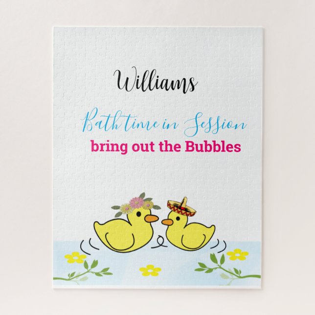 Puzzles Canards Jaunes Temps de bain Floral (Vertical)