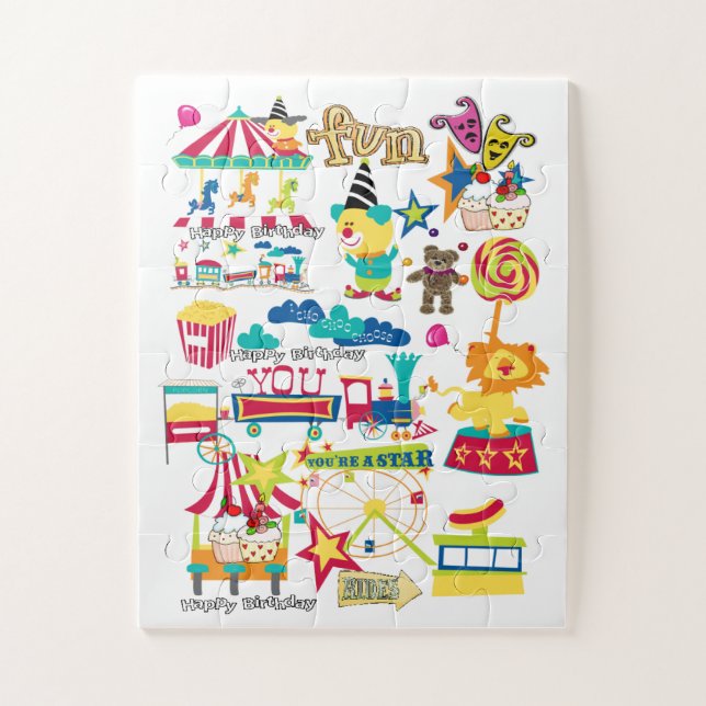 Puzzles Carnival Circus Joyeux Anniversaire (Vertical)