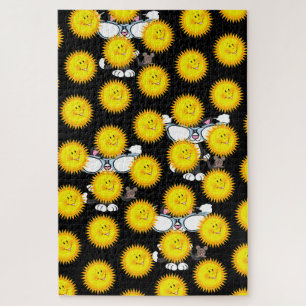 Puzzles Challenging Sun Black Cat Derrière