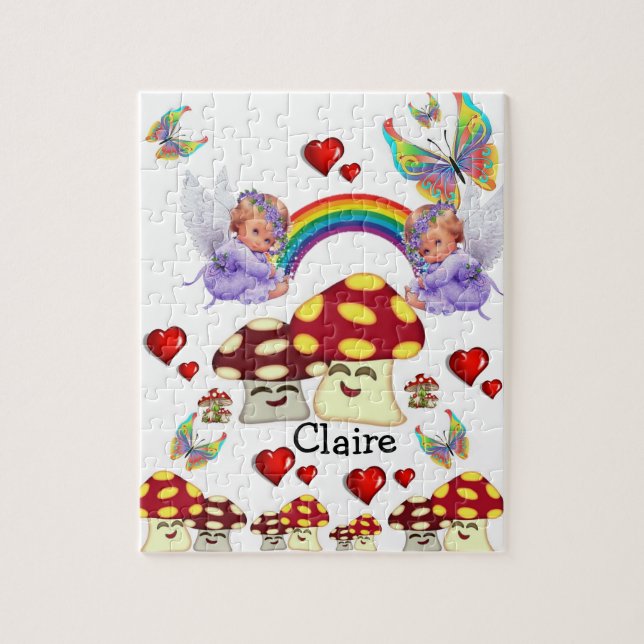 Puzzles Champignons, Anges, Arcs-en-ciel Papillon (Vertical)