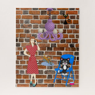 Puzzles Chat Femme Brick
