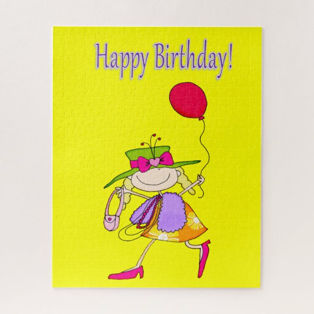 Puzzles Colorful heureux Anniversaire amis famille (Vertical)