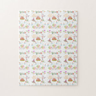 Puzzles Colorful heureux Anniversaire amis famille