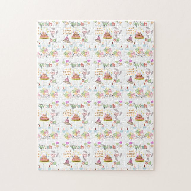 Puzzles Colorful heureux Anniversaire amis famille (Vertical)