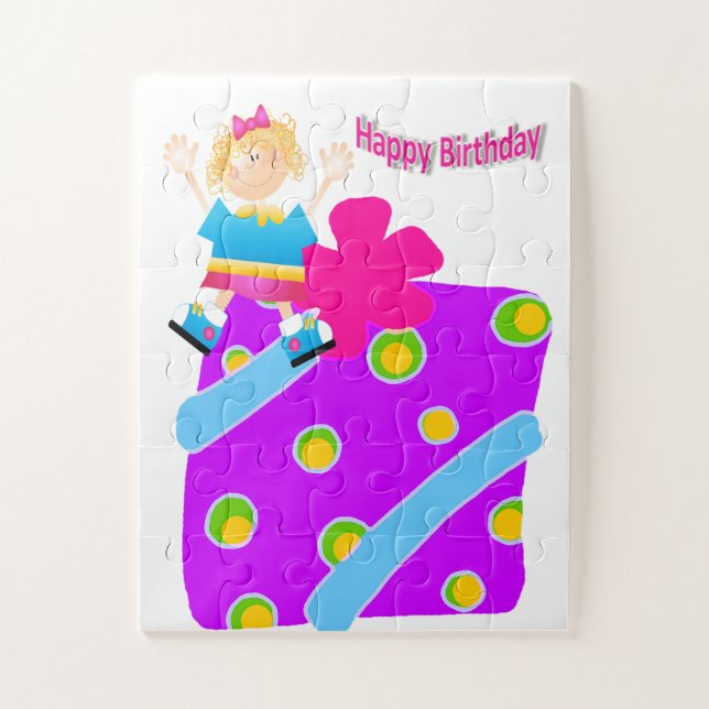 Puzzles Colorful heureux Anniversaire amis famille (Vertical)