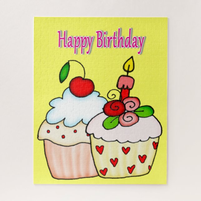 Puzzles Colorful heureux Anniversaire amis famille (Vertical)