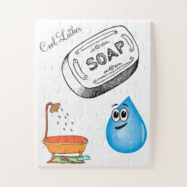 Puzzles Cool Mousse Salle de Bain (Vertical)