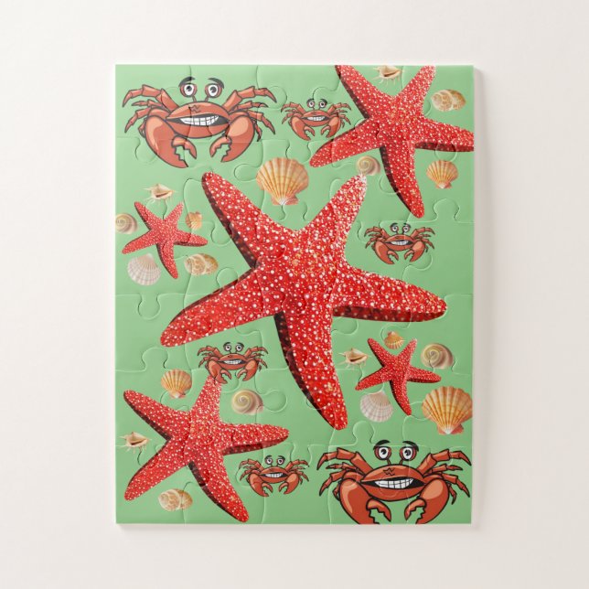 Puzzles Crabe Starfish Beach Shops (Vertical)