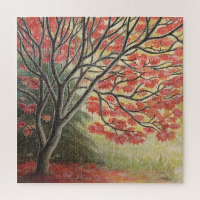 Puzzles d'art paysager canadien - Érable d'automne (Vertical)