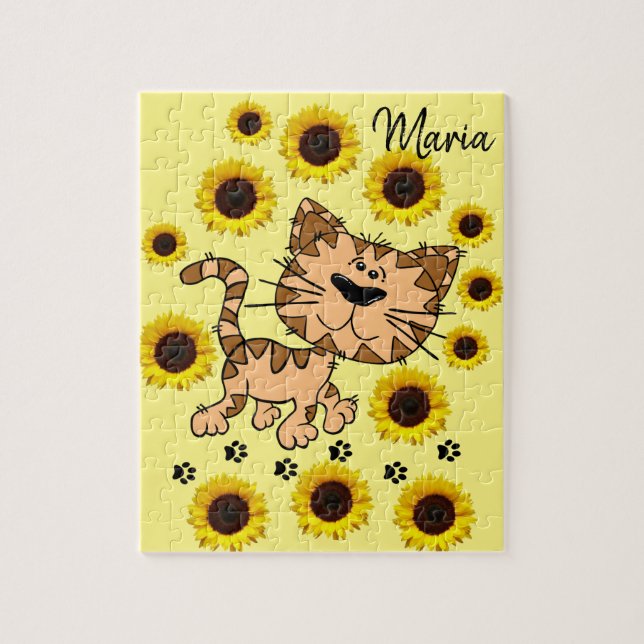 Puzzles de chats de tournesol (Vertical)