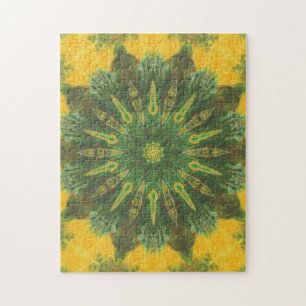 Puzzles de kaléidoscope géométrique Brown jaune ve