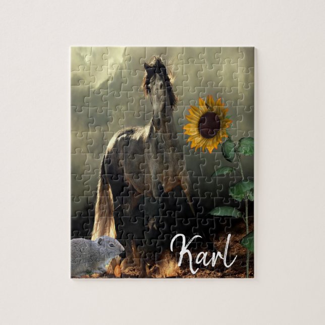 Puzzles de Sunflower Horse (Vertical)