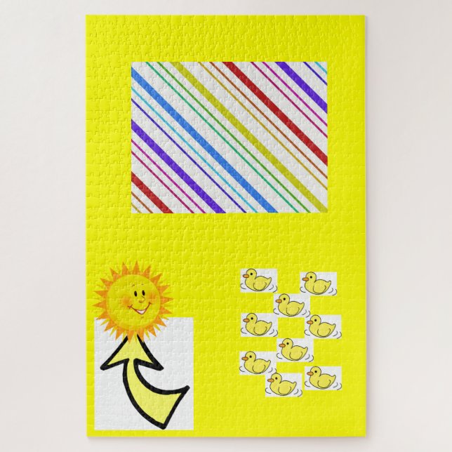 Puzzles Défendre Canards Jaunes Flèche Soleil (Vertical)