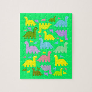 Puzzles Dinosaures colorés