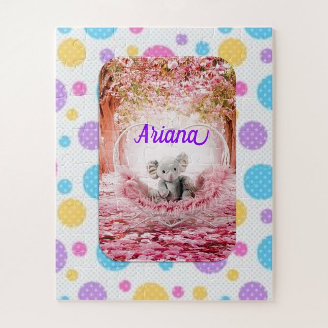 Puzzles Eléphant rose (Vertical)
