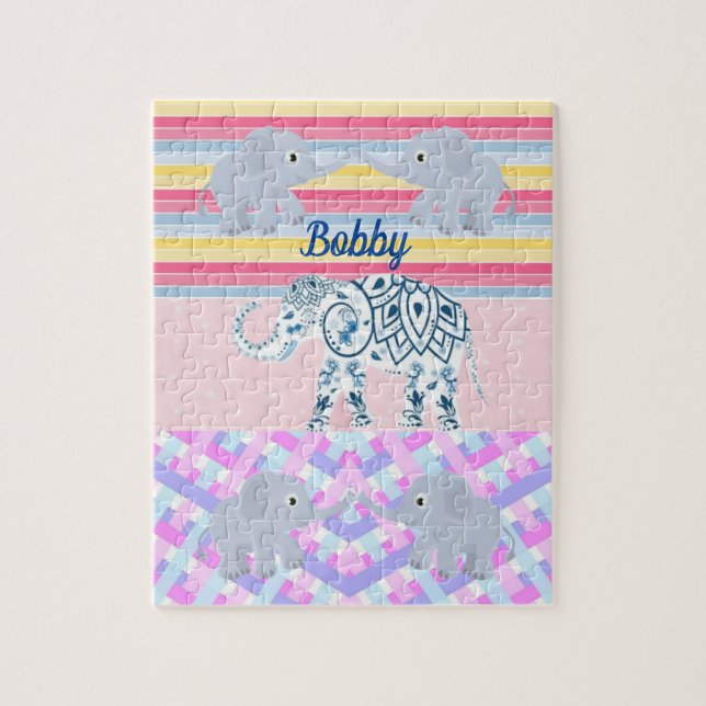 Puzzles Elephant Stripes (Vertikal)