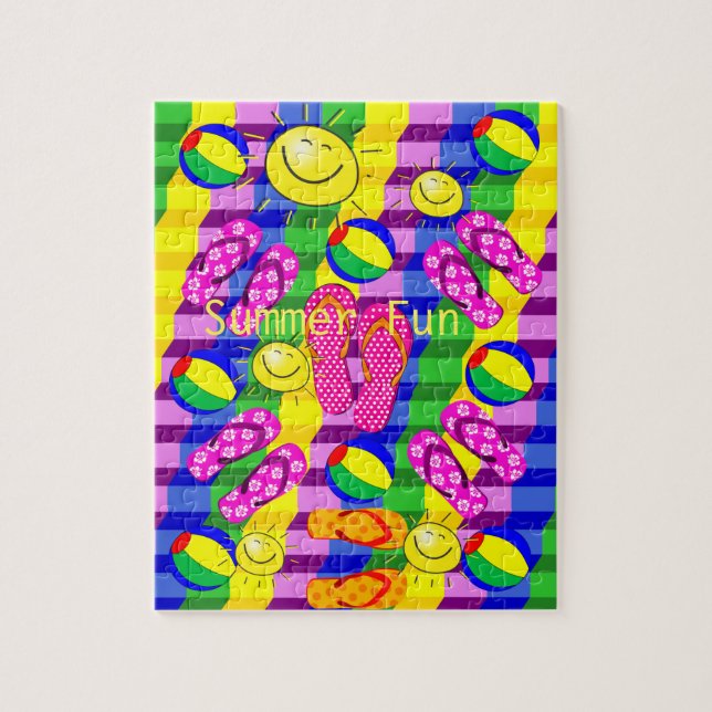 Puzzles Été Fun Flip Flops Soleil (Vertical)
