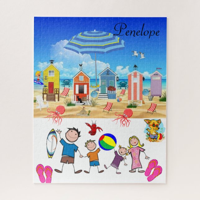 Puzzles Famille Plaisir de la plage Pieuvre (Vertical)