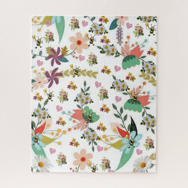 Puzzles farbenfrohe Blütenblume (Vertikal)