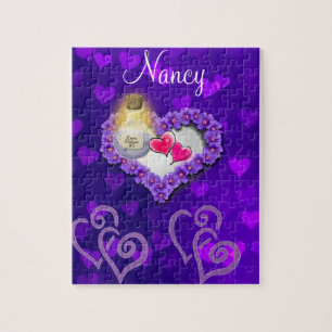 Puzzles Fée Purple Coeurs Rose Coeurs