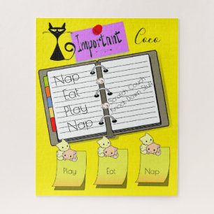 Puzzles Feline Cat Kitten Eat Nap Notes de lecture