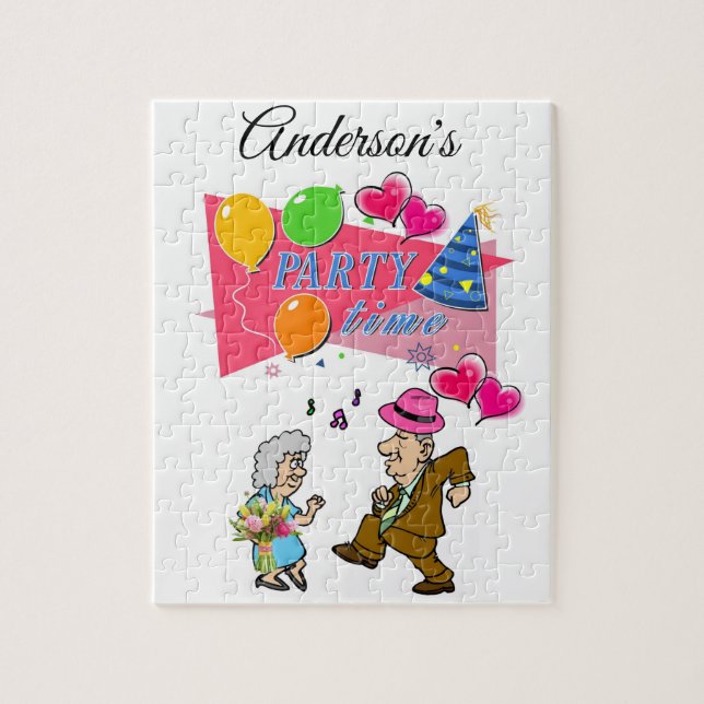 Puzzles Fête Vieux Couple Danse (Vertical)