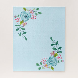 Puzzles Fleurs Florales Bleues