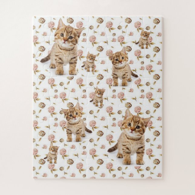 Puzzles Floral Kittens (Vertical)