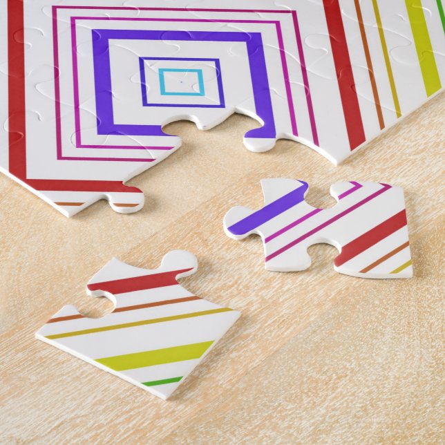 Puzzles Gelb und Weiß Streifen (Seite)