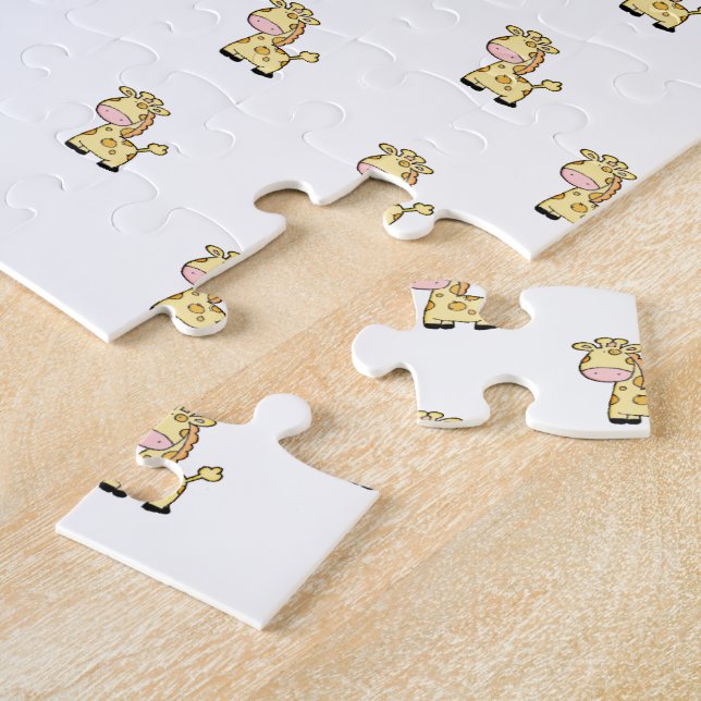 Puzzles Giraffe Jaune Joyeux anniversaire (Côté)