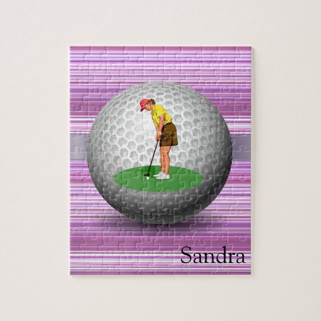 Puzzles Golfer Stripe Golf Balls (Vertical)