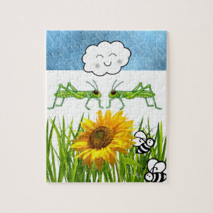 Puzzles Grasshopper Tournesol Abee nuages d'herbe