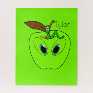 Puzzles Green Apple Worm