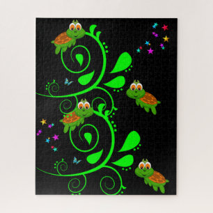 Puzzles Green Turtle Stars