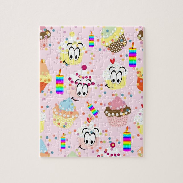 Puzzles Happy Birthday Cupcake Candles (Vertikal)