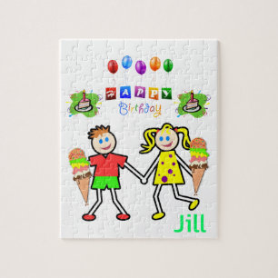 Puzzles Happy Birthday Ice Creme