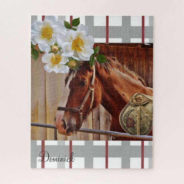 Puzzles Horse Floral (Vertical)